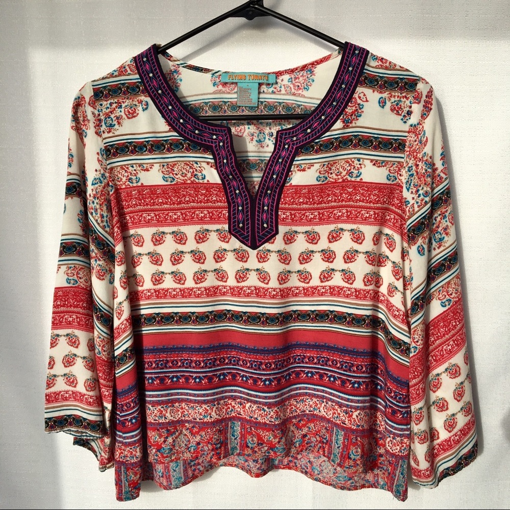 Anthropologie Flying Tomato Top Blouse